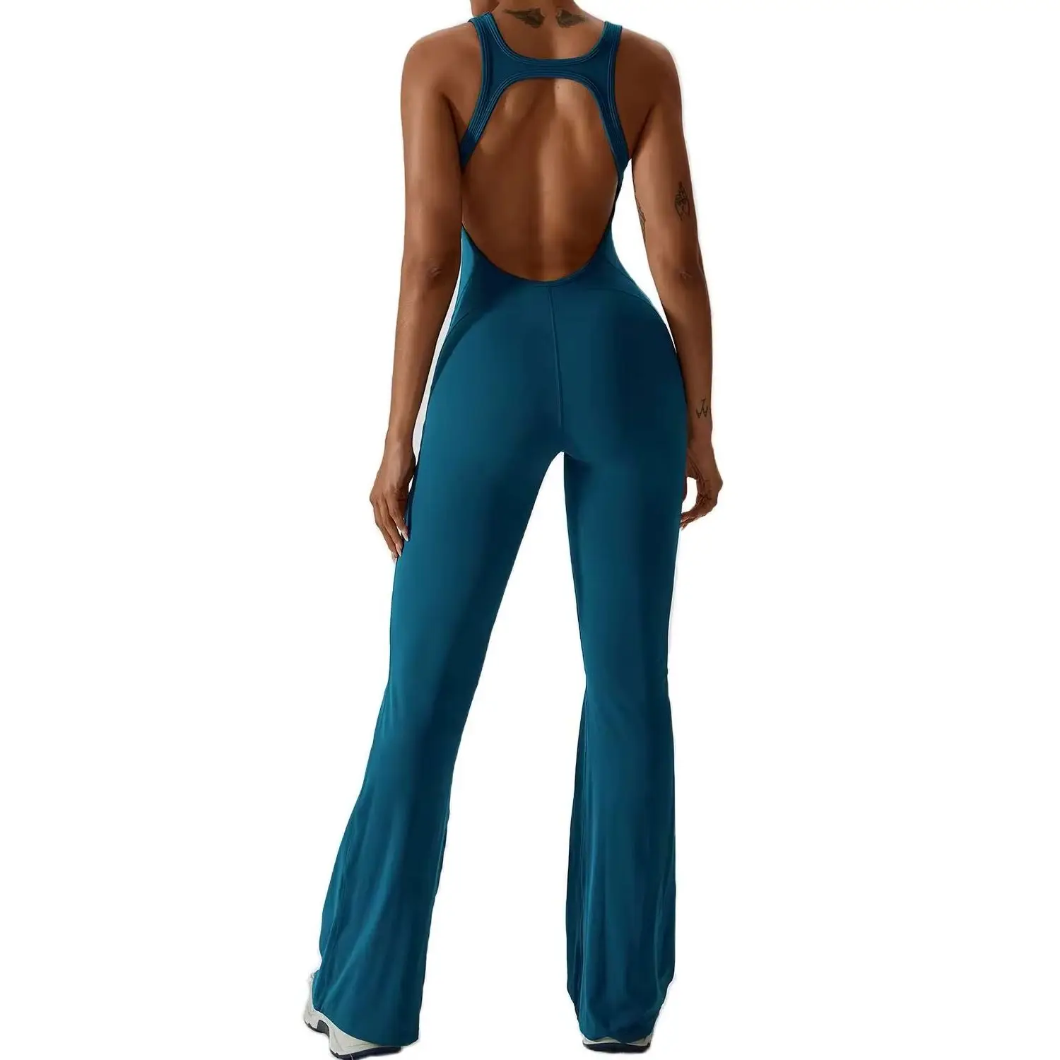 Women Training Yoga Suit Sexy Back V Jumpsuit Gym Set Sportswear Women Sports Jumpsuit Fitness Rompers Stretch Workout Bodysuit