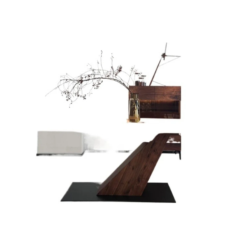 New Chinese-style North American black walnut special-shaped large board, multi-purpose office fashion, solid wood furniture