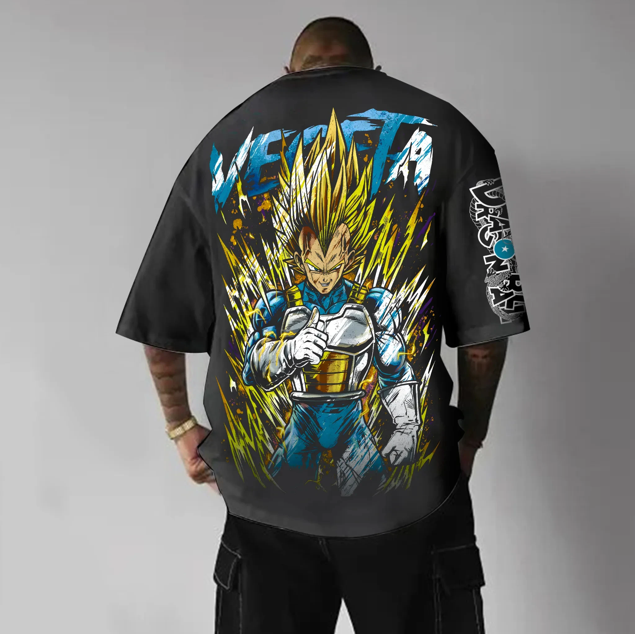 

Классическая мужская и женская хлопковая футболка с короткими рукавами и анимацией Dragon Ball GOKU, летняя спортивная свободная футболка с круглым вырезом 2025 года