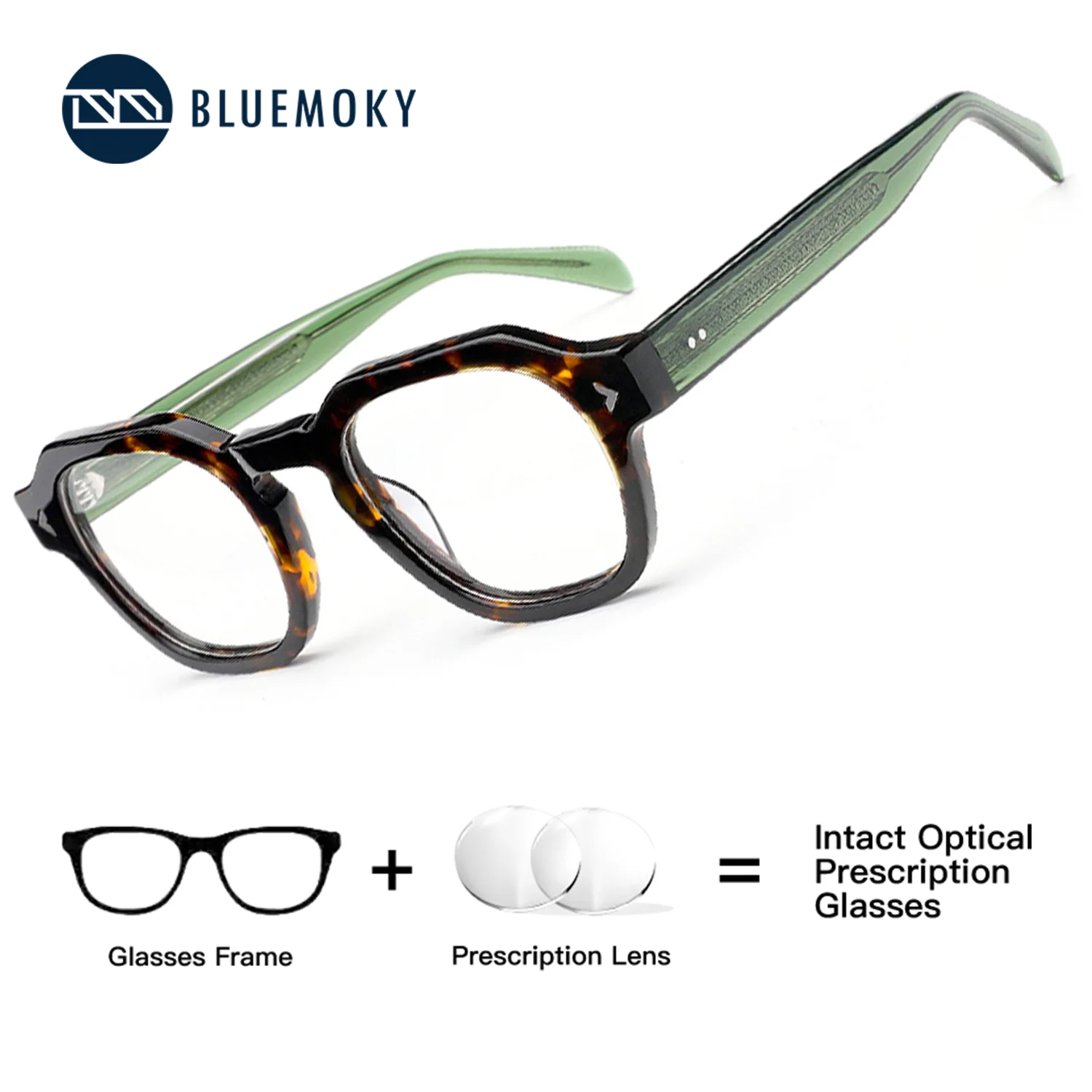 

Очки BLUEMOKY с квадратной ацетатной оправой для женщин, с технологией фильтрации синего света, модные оптические очки