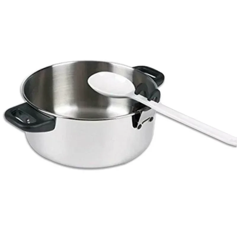 Pot Spoon Holder Pot Clip Holder Anti Scald Silicone Grip for Spoon Spatula Fork Cooking Utensils Spoon Rest Kitchen Accessories - view 3