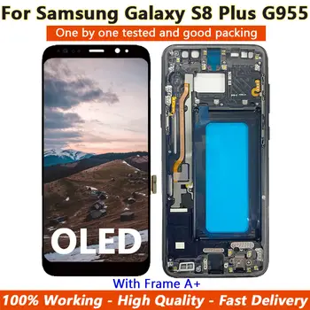 100% funkční pro SAMSUNG Galaxy S8 Plus SM-G9550 G955FD Displej S8+ s rámečkem Dotyková obrazovka digitalizátor sestava OLED kvalita 8 nejlepší prodej LCD displej Samsung S8 Plus - №2