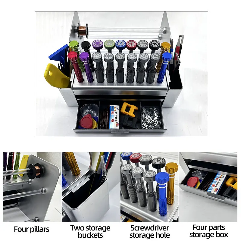 Mobile Phone Screwdriver Storage Box, Electronic Components, Small Screw Accessories, Tool Classification Grid Organization