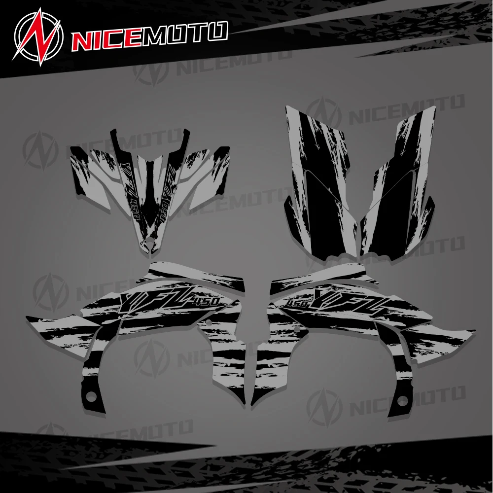 Nicemoto Atv Full Plastics Achtergrond Sticker Sticker Sticker Voor Yamaha Yfz450r Yfz 450r 450 R 2009 2010 2011 2012