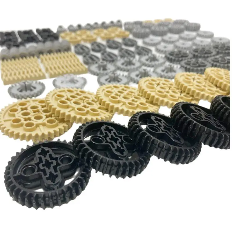 500/1000 grammi ingranaggi ad alta tecnologia mattoni sfusi accessori per auto Gear Building Blocks giocattoli fai da te compatibili con 9686 45544 EV3 MOC Parts