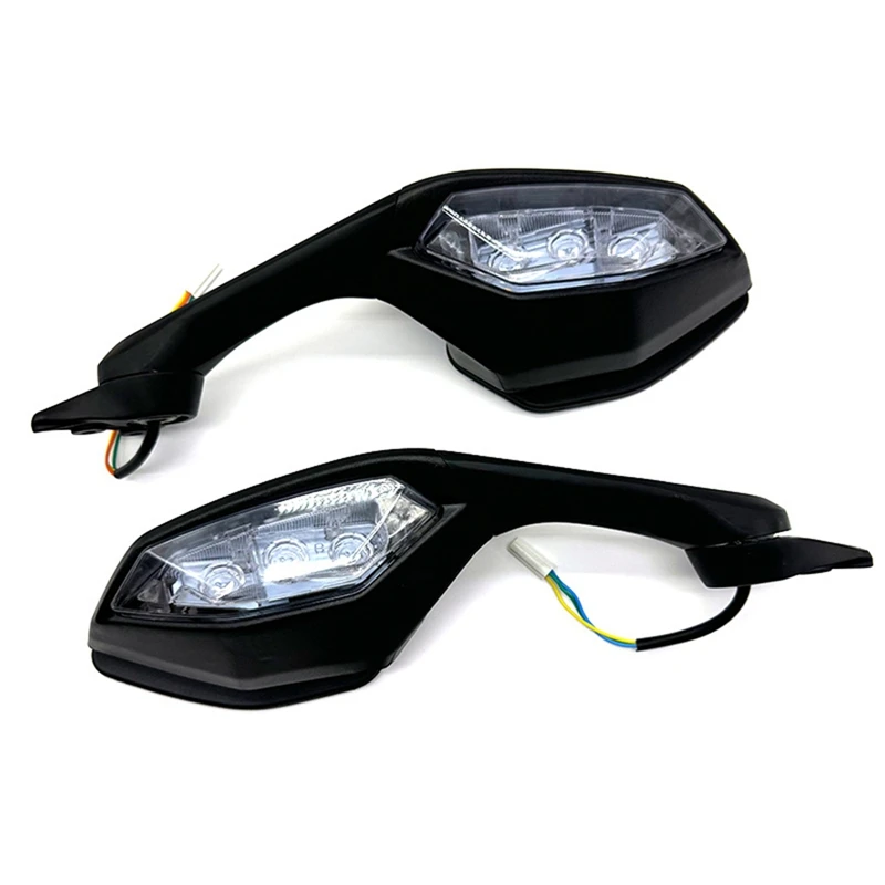 Motorcycle Left Right Rear View Mirrors With Turn Signals For YAMAHA YZF R1 2015-2024 YZF R6 2017-2022 YZF R1 R6 Mirrors-A02Q