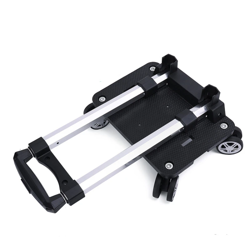 5 Wheel Trolley Rack Aluminum Alloy Foldable Pullling Rod Carrier for Student Backpack Pet Bag Luggage Load Bearing 30kg