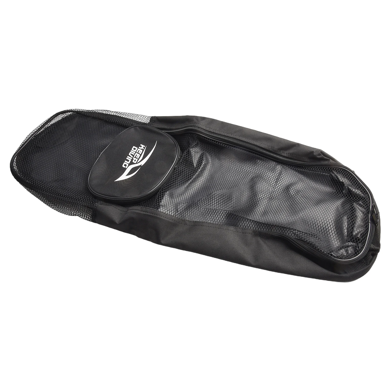 حقيبة تروس شبكية شديدة التحمل مع جيب خارجي وحزام واحد قابل للتعديل لملحقات الغوص والغطس والسباحة