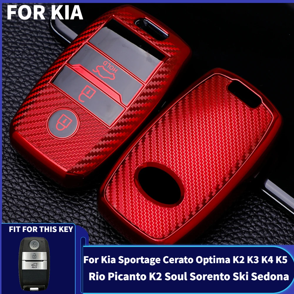 TPU Key Case Cover for Kia Sportage Cerato Optima K2 K3 K4 K5 Rio Picanto K2 Soul Sorento Ski Sedona 2016 Keychain Accessories