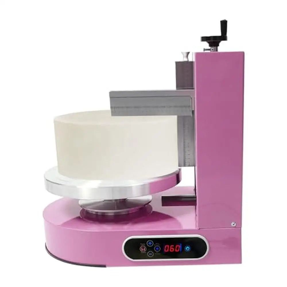 Cake Butter Spreader Machine LCD 200W Coating Cake Cream Maker Adjustable Rotate Speed 60-320Rpm Safe Design Leakage Protection