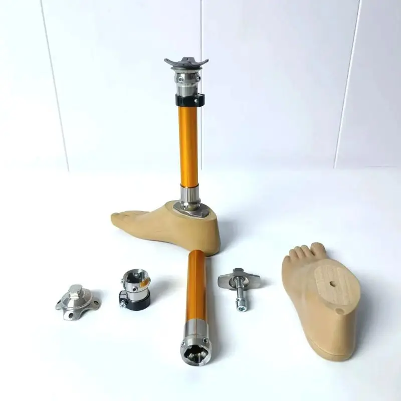 Lightweight Artificial Leg Kit (Including Prosthetic Foot) for Below-Knee Amputation, Stainless Steel Prosthetic Components