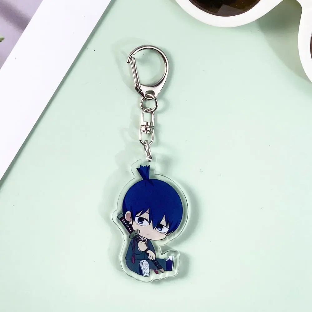 أنيمي بالمنشار رجل الاكريليك الكلاسيكية المفاتيح اكسسوارات مضحك حقيبة الظهر قلادة الإبداعية خاتم مفتاح هدايا للأصدقاء