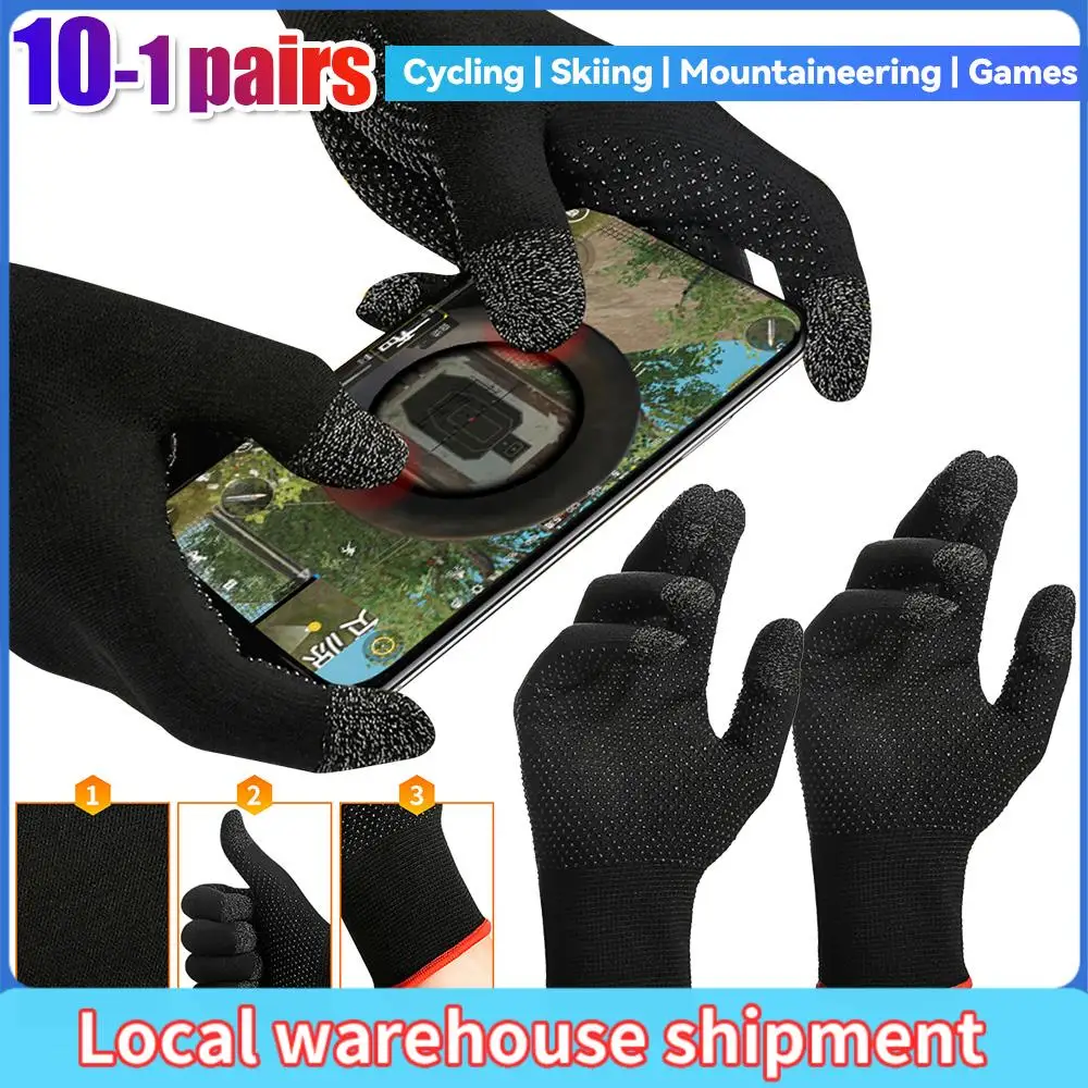 

1-10Pair Unisex Anti Slip Touch Screen Gloves Breathable Sweatproof Knit Thermal Gloves Motorcycle Gloves Sports Full Finger