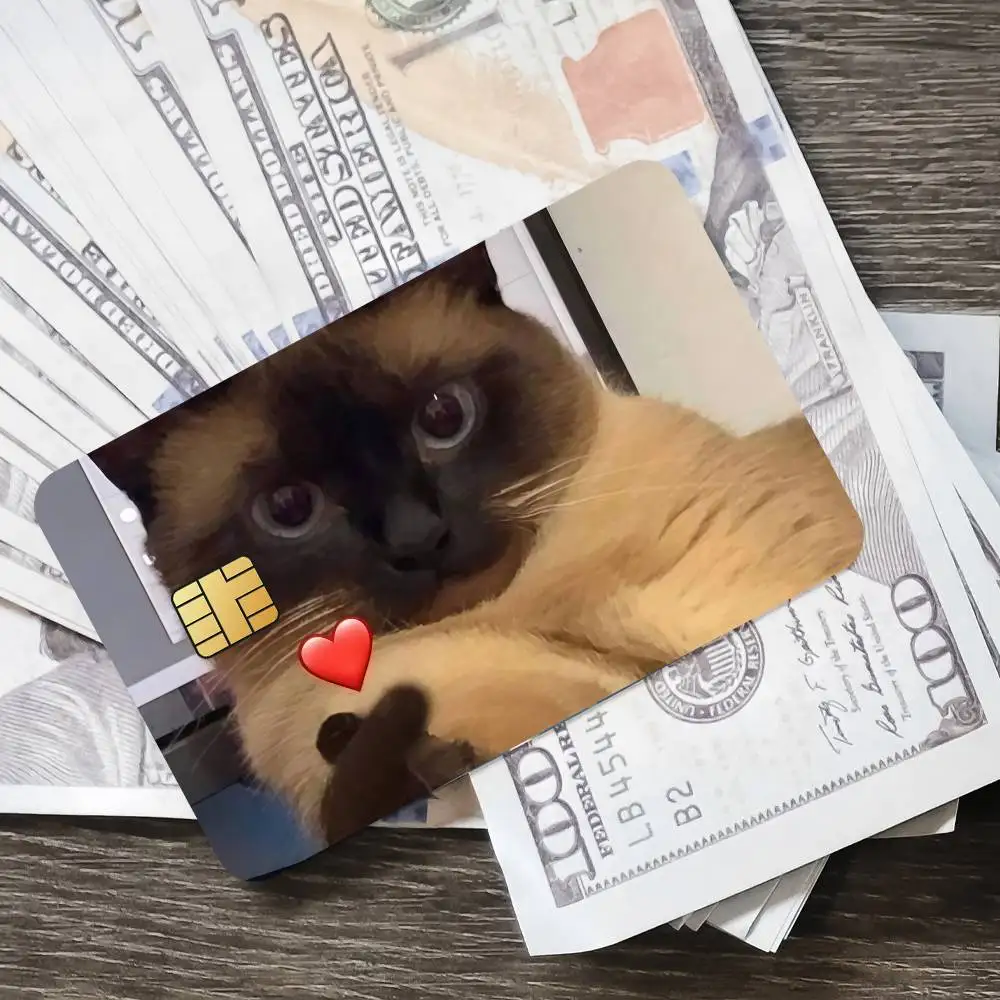 Lustiger Katzen-Aufkleber für Kreditkarten, Debitkarten, wasserdichter Aufkleber, Schutzfolie für Bank- und Buskarten – Detail 9
