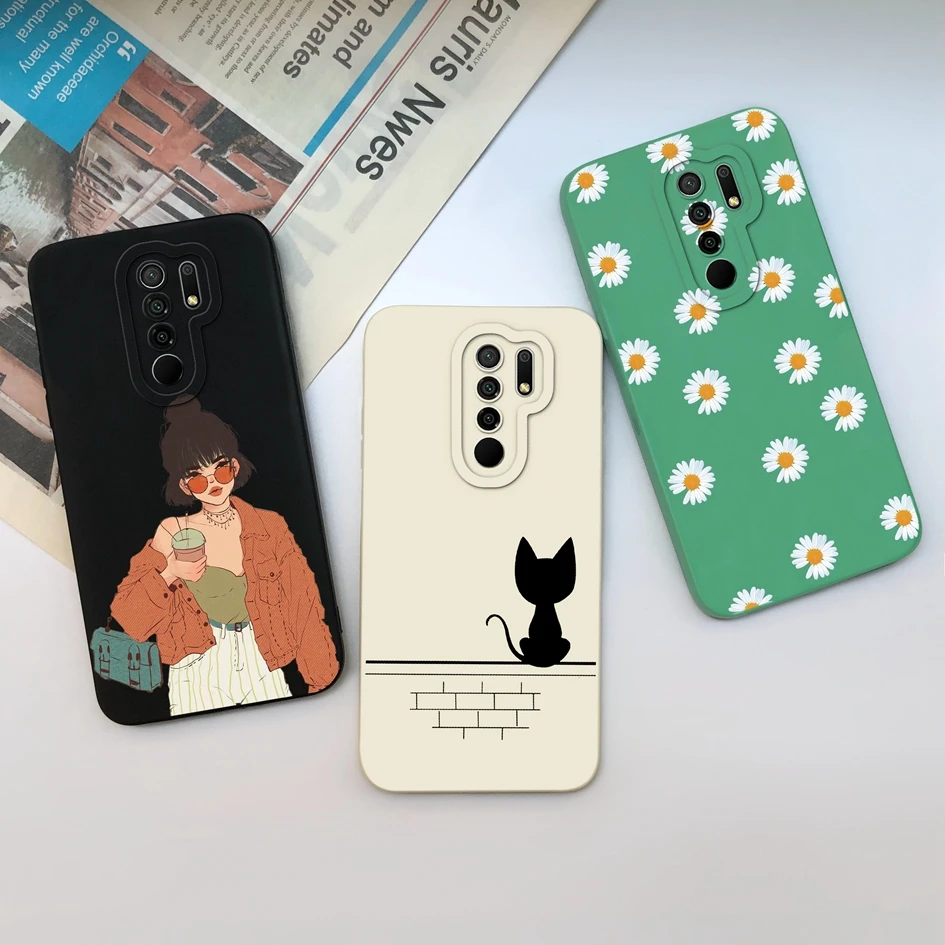 For Xiaomi Redmi 9 9A 9C NFC Case Cover Shockproof Silicone Soft TPU Fashion Labels Sunflower For Redmi9 9 A 9 C NFC Funda Coque