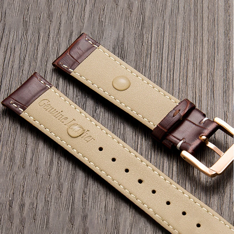 Genuine Leather Watch Strap 12/13/14/15/16/17mm Watchband with Box Bracelet 18mm 20mm 21mm 22mm 23mm 24mm Wrist Band Accessories