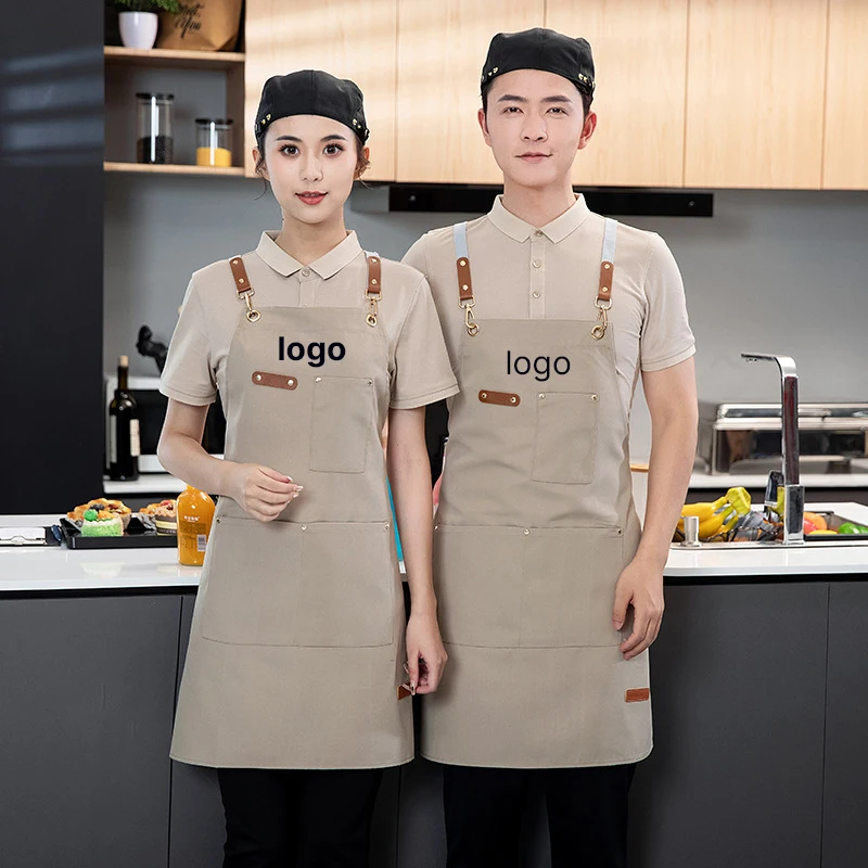 Waterproof Apron for Women Men Cook Chef Work Wear Custom Restaurant Barber Shop Aprons Salon Manicure Hairdressing Mandiles