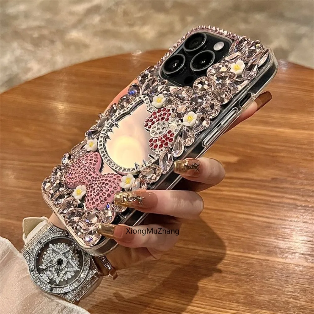 Hello Kitty Premium Kristallstein-Hülle für Nothing Phone 4a 3a Phone 2 3 Phone 1 Luxuriöse Glitzer-Diamant-TPU-Weichhülle, stoßfest – Detail 5