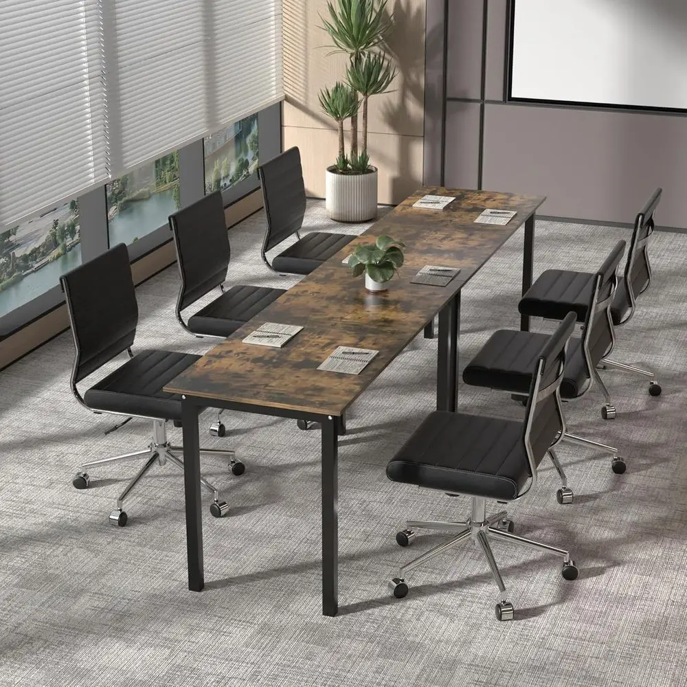 

Стол для конференц-зала, Офисный стол для встреч, Мессименный стол или настольная комната RecMeeting, Длинные деловые столы (коричневый, 55,12x23,62x29,5