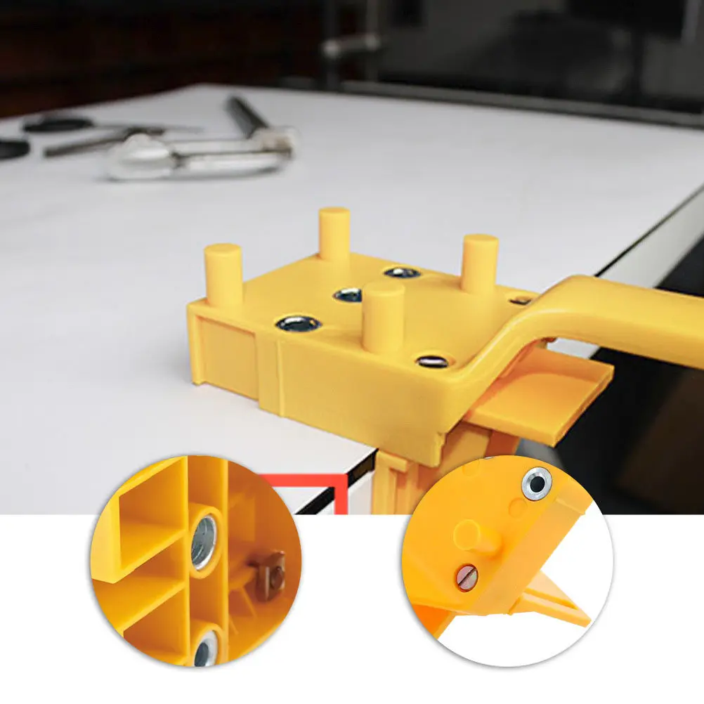 1Set Straight Hole Puncher Drill Bits Set Yellow Professional Durable Hand Hole Driller Borehole Locator Time-Saving Drilling