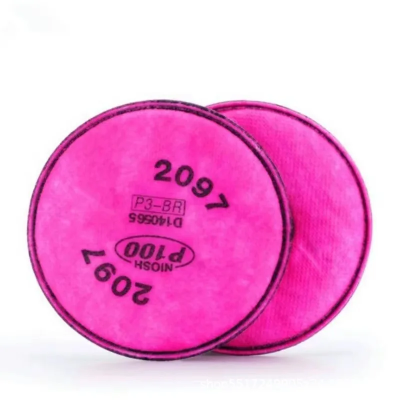 2pcs 2097 Filter Cotton P100 Activated Carbon Gas Mask Fine Filtration Pad For Respirator 3M 6200/6800/7502 Particulate Filter