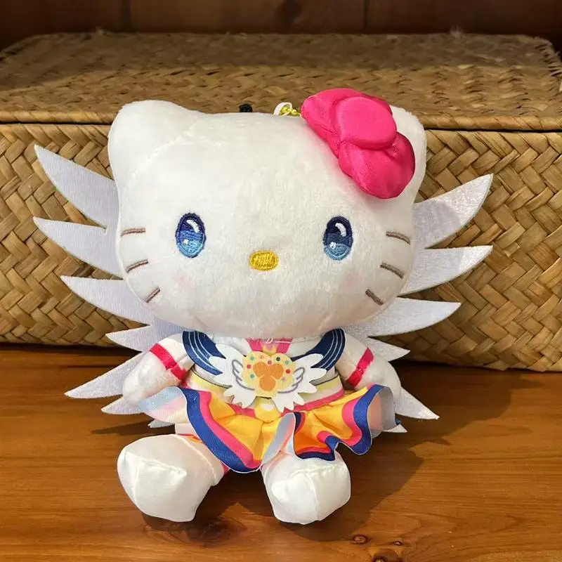 جديد كيتي أفخم المفاتيح الكرتون هريرة فستان ألعاب من نسيج مخملي عالية الجودة على ظهره قلادة سيارة الديكور دمية عيد الميلاد هدية عيد ميلاد #6