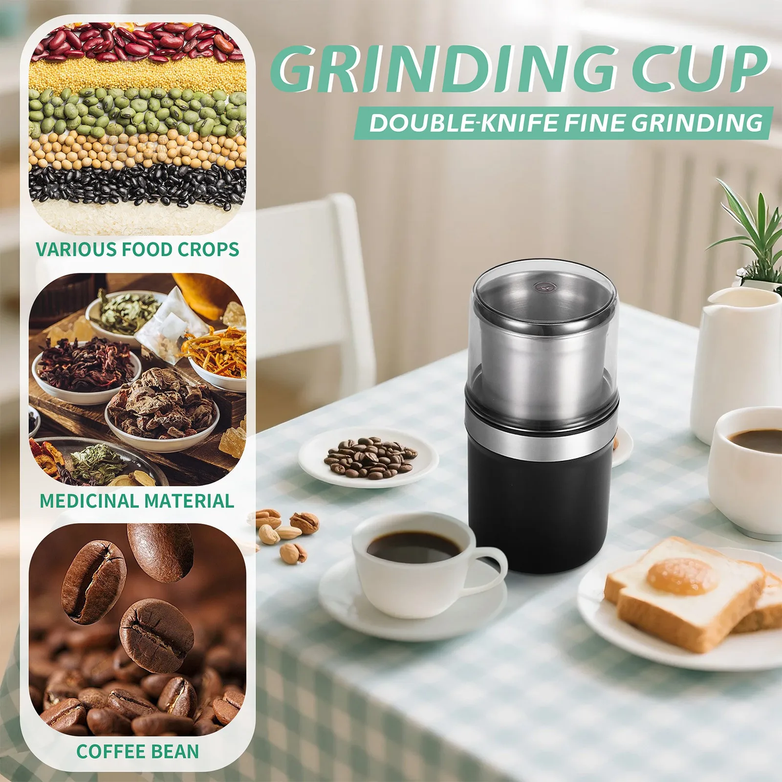 

Multi-purpose Grinding Machine, Dry And Wet Dual-purpose,Bean Wall Breaker, Coffee Grinder, One Touch Coffee Grinder Electric