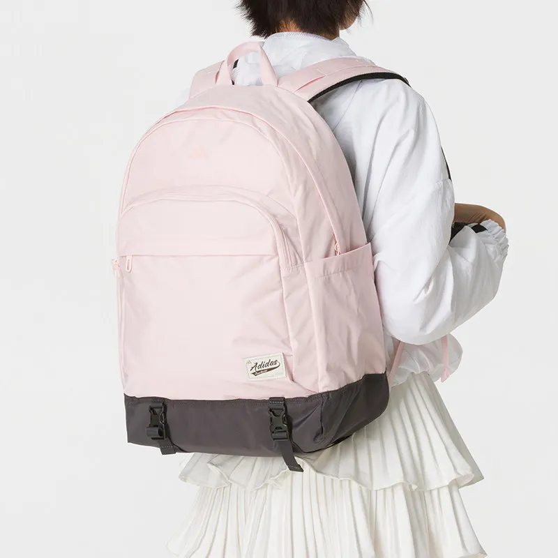 Adidas backpack original women's bag student school bag laptop bag fashion casual backpack pink KZ2253-1