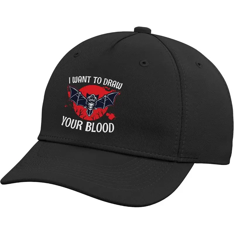 Vampire Funny Blood Biting Vampire Adjustable Baseball Hat