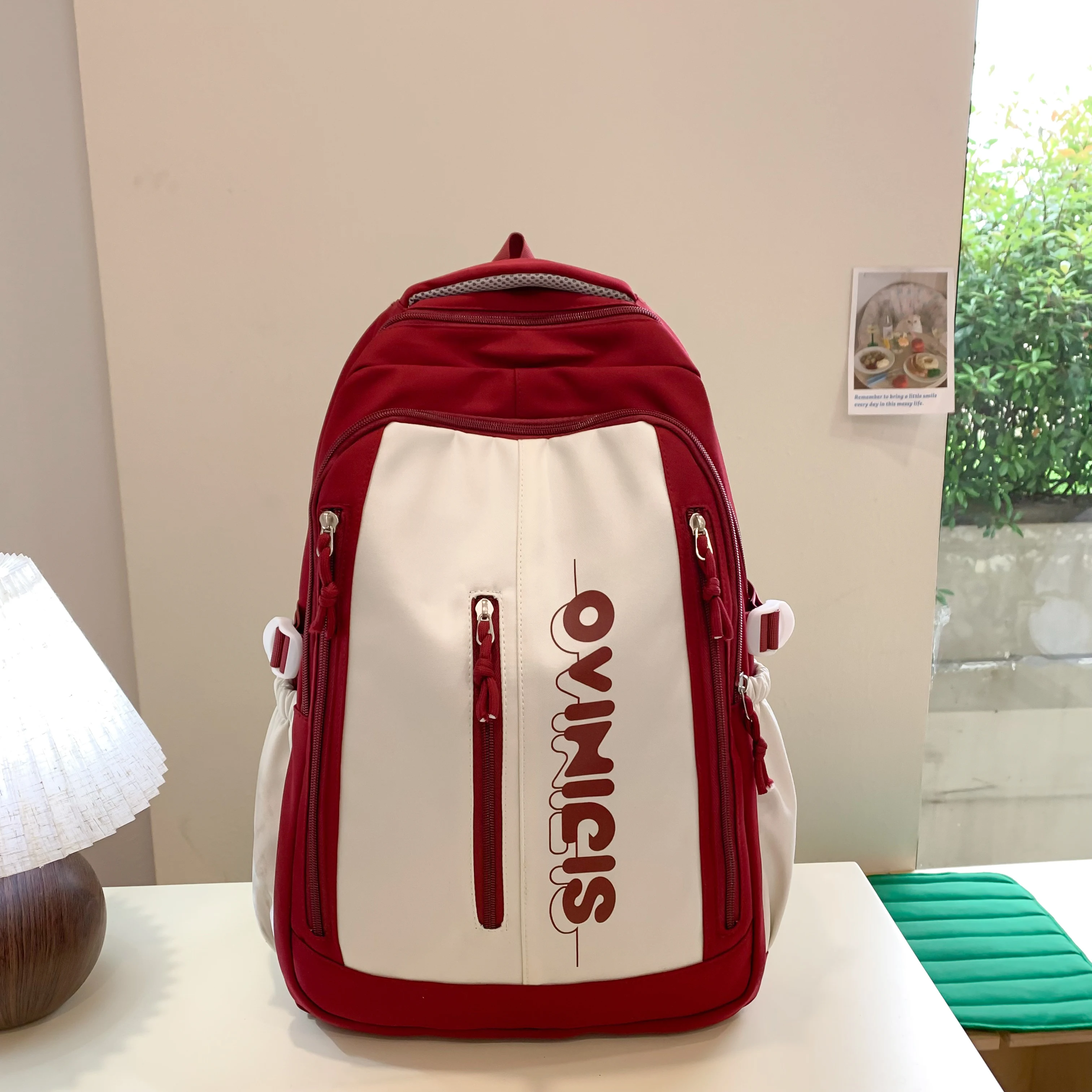 japanese style ins trendyy simple backpack fashion versatile contrasting color backpack large capacity junior high school student school bag holiday