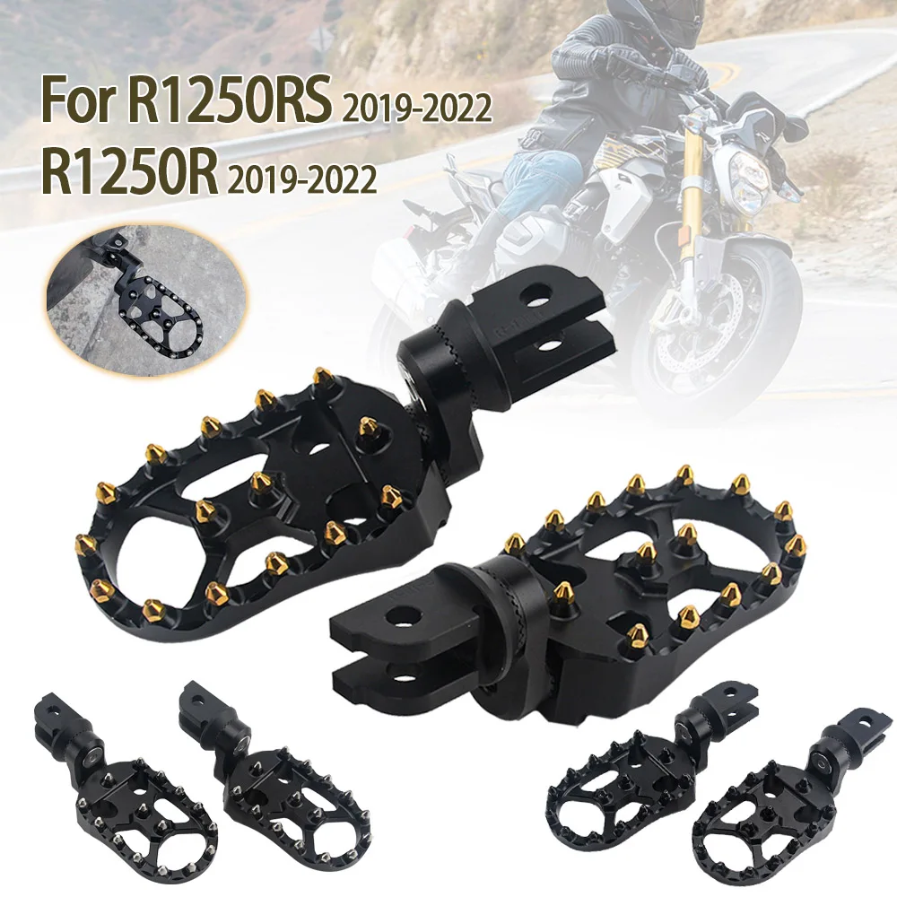 Motorcycle Front Footrest Adjustable Extend Lowering Foot Pegs Rotatable FootPegs Rest For BMW R1250R R1250RS R 1250R R1250 RS