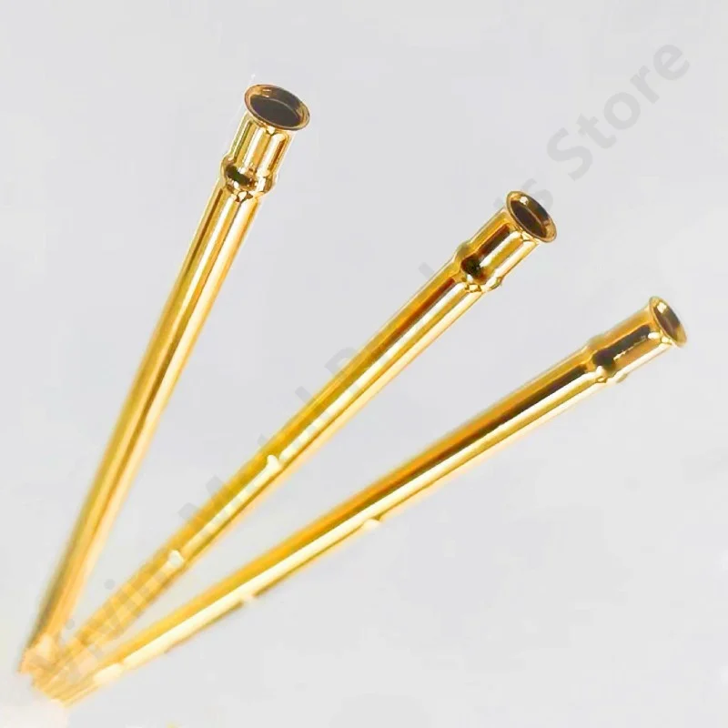 100 Pcs RL75-1S Ronde Dubbele Buis Vergulde Spring Test Probe Lengte 30Mm Naald Buis Diameter 1.32Mm Power tool Test Probe
