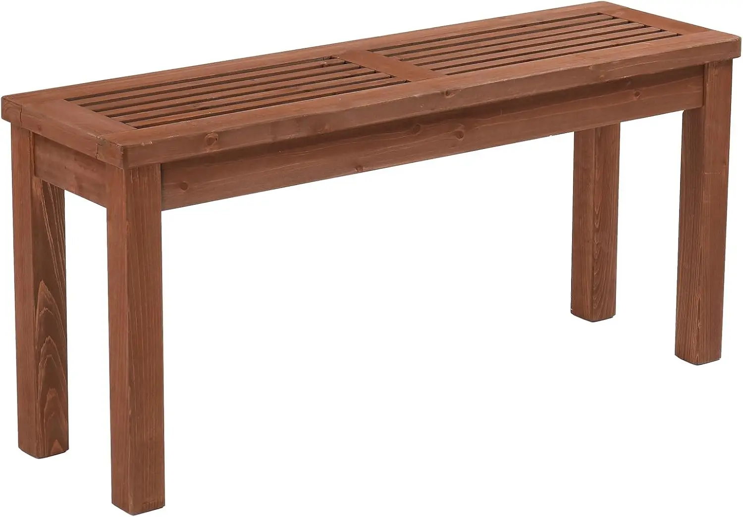 

40" Outdoor Wooden Bench, Backless Garden Seat for Patio Deck Entryway, Easy Assembly