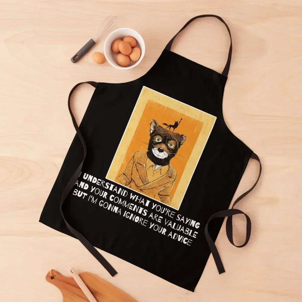 

Fantastic Mr fox quote Apron nail tech supplies chef costume Woman Work cooks clothes Apron