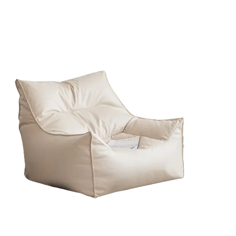 Sofá individual blanco para balcón, mueble Reclinable para dormitorio, sofá de lectura individual, Puffs, sillón pequeño, Relax