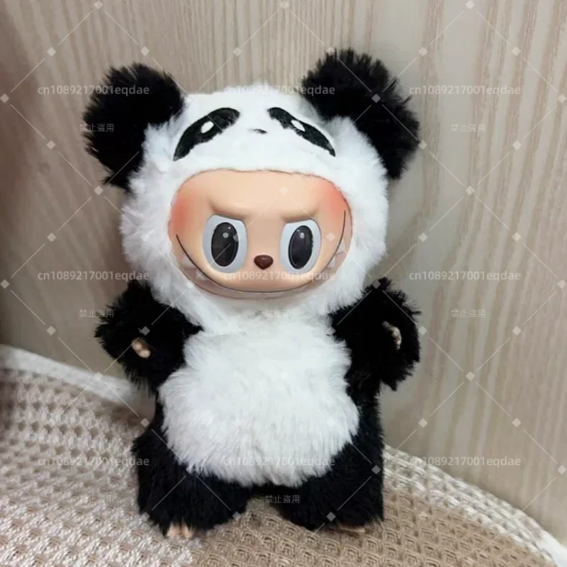 High Quality Monster Labubu Series Chinese Panda Creat Handmade Change Vinyl Dolls Ornaments Replica Desktop Toys Birthday Gifts