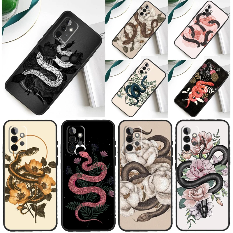 The Snake and Fern Case For Samsung Galaxy A54 A34 A24 A14 A12 A22 A32 A42 A52 A72 A52S A51 A71 A13 A53 Cover