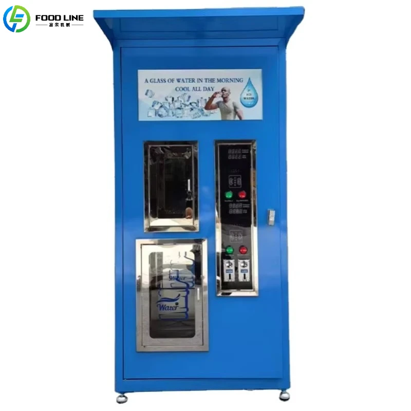 

Customized Outdoor Self Serve Ice Maker and Pure Purified Water Vending Machine with Auto Bagging for Drinking Water