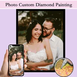 Foto personalizzata pittura diamante animale domestico matrimonio stile di vita foto diamante pieno mosaico ricamo punto croce kit decorazioni per la casa regalo