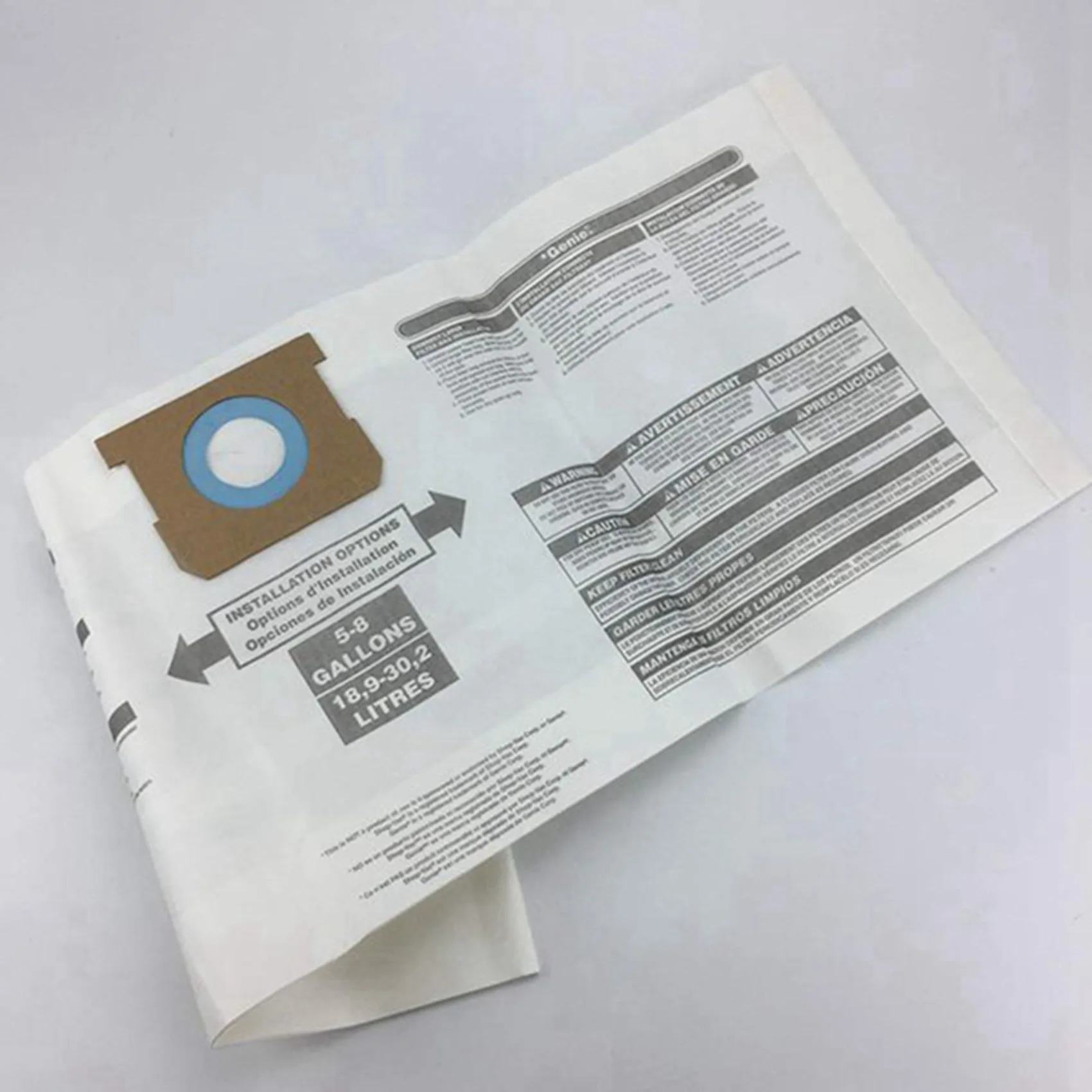 AT21-12 Pcs Universal Dry Vac Dust Bag 5 To 8 Gallon Vacuum Cleaners For Shop Vac 5-8 Gallon Ridgid VF Dust Bags
