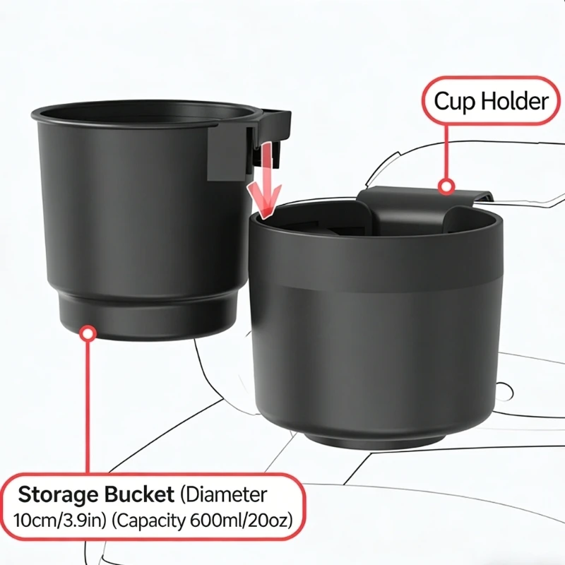  Lightweight And Impact Resistant ABS Drink Holder Spill Proof Cup Stand Designs Specifically for Child Safety Seats