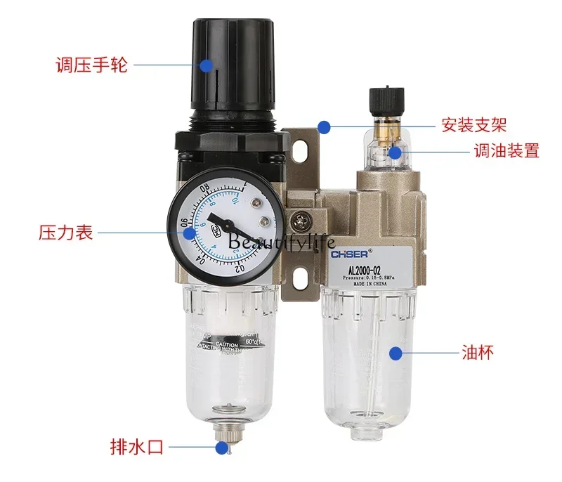 Air source treatment filter AC 2010-02 AC3010-03 automatic drainage pneumatic two-piece