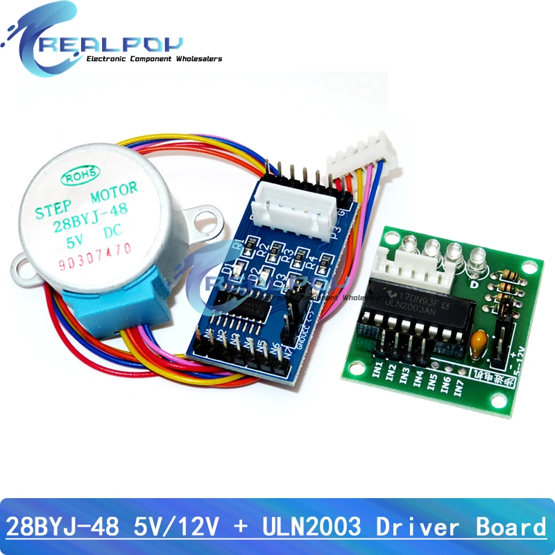 DC 5V 12V 28BYJ-48 Stepper Motor Lead 25cm Reduction Step Gear Stepper Motor 4 Phase With ULN2003 driver board Arduino Diy Kit