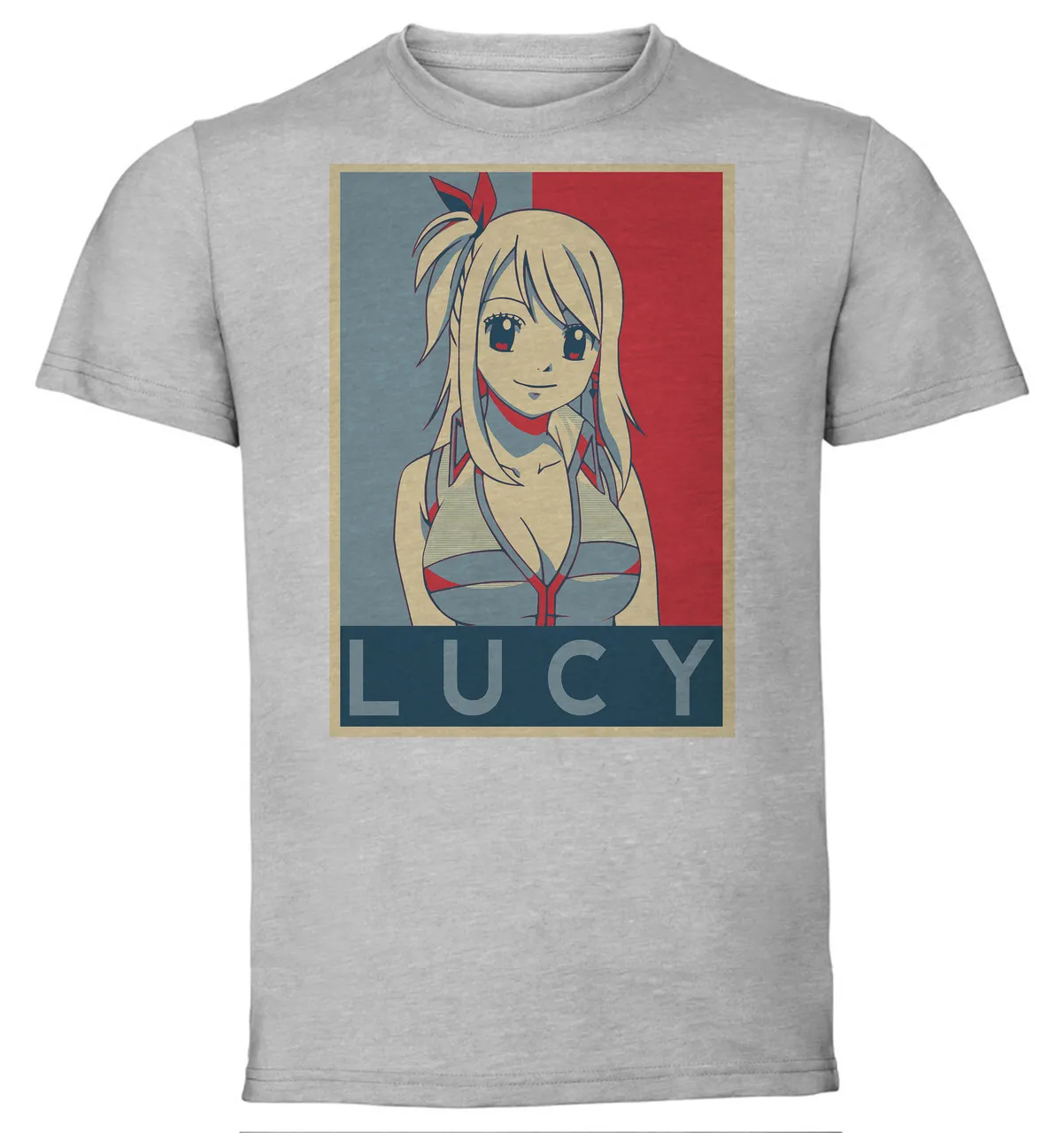 T-Shirt Unisex Grey Propaganda Fairy Tail Lucy