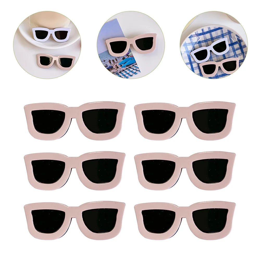 

6 Pcs Hairpins Girls Creative Sunglasses Barrettes Funny Accessories Fashionable Travel Shopping Gift