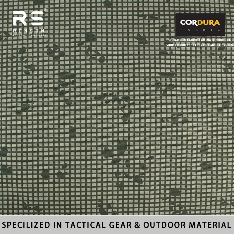 

DNC Desert Night Camouflage 500D/1050D Laminated Squadron Fabric Woven Nylon Cordura Laser Cut Molle System Tactical Vest Fabric