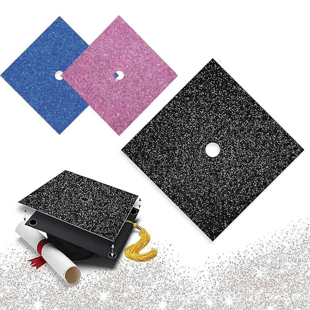 Tarjeta de lentejuelas de alta calidad para manualidades Diy, juego de papel de cartulina con purpurina brillante para decoraciones de gorra de graduación, 10X10 para graduación