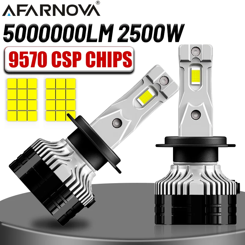

2500 Вт 5000000LM H7 H4 H11 Светодиодная фара высокой мощности 9570 CSP Canbus H1 H8 9005 HB3 9006 HB4 9012 HIR2 Турбола Автомобильная светодиодная фара