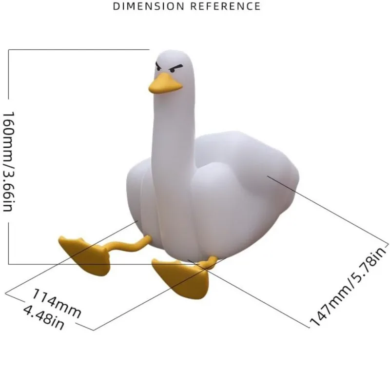 New Christmas Finger Funny Duck Night Light 2024 Creative Home Desktop Tapping Light Phone Stand Unique Children Party Gift