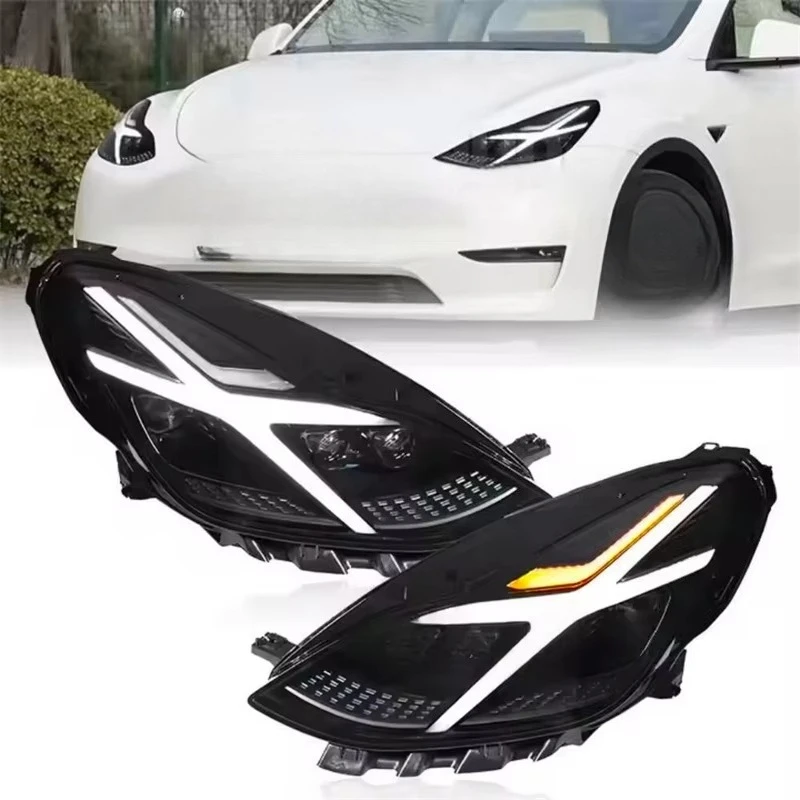 

Led Headlights for Tesla Model 3 / Y 2020 2021 2022 2023 2024 Daytime Running Head Light Turn Signal Lamp Headlamp Auto Parts